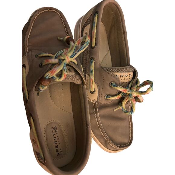 Sperry Top Sider Bluefish 2-Eye Boat Shoes, Linen Oat, Size 8.5 - Picture 3 of 6